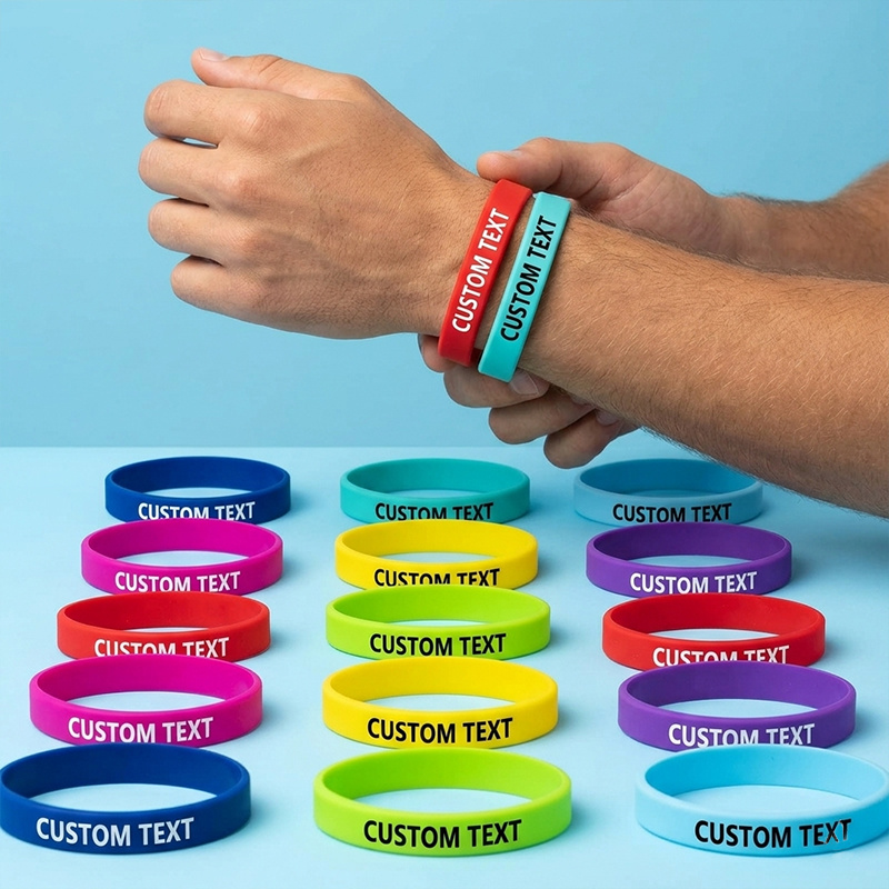 Custom Silicone Wristbands, 200pcs Set for Personalization